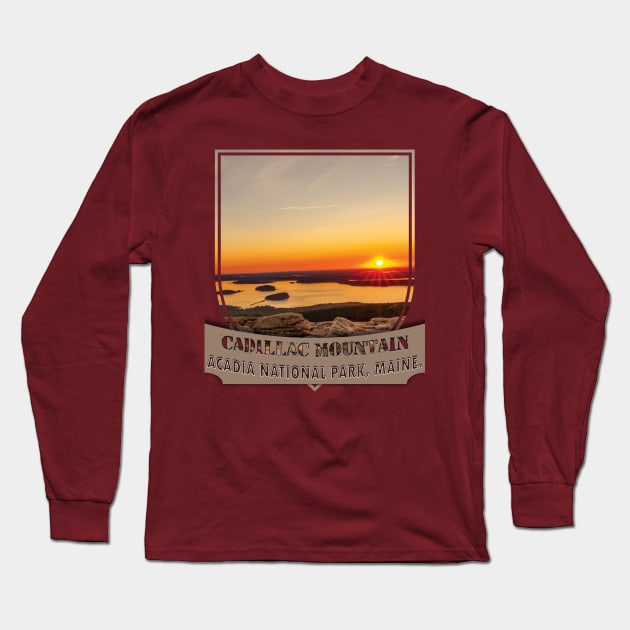 Cadillac Mountain Long Sleeve T-Shirt by TeeText